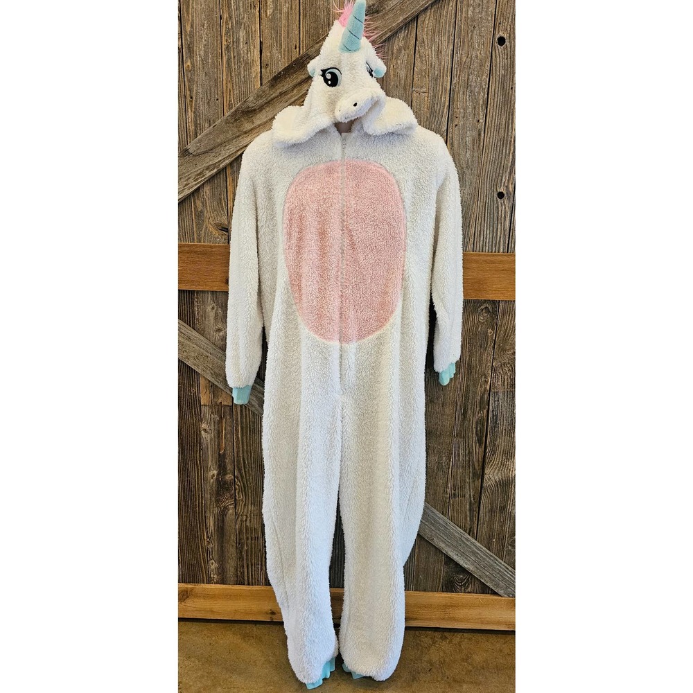 Secret treasures size large full zip one piece unicorn furrys furry large